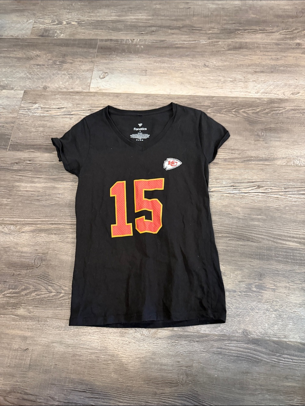 Fanatics Black V-Neck Kansas City Chiefs #15 Tee